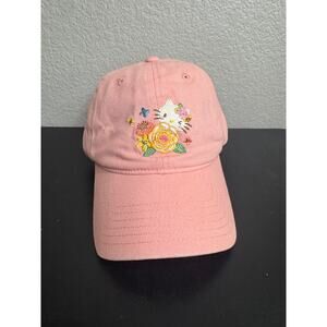 HELLO KITTY Floral Hat Cap Ballcap Adjustable Concept One Spring Pink Sanrio NWT